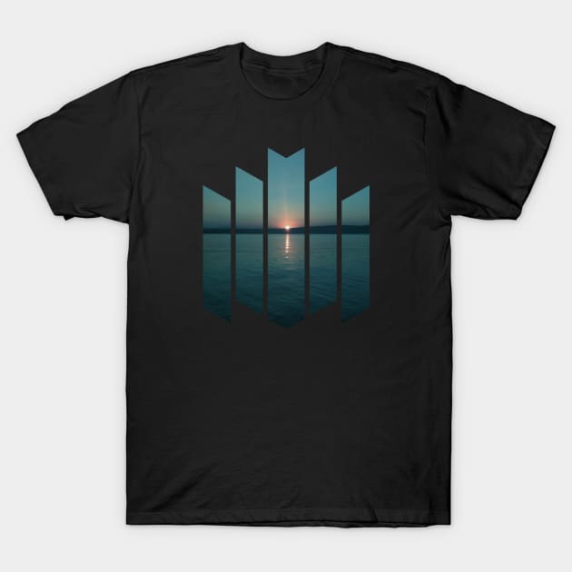 Geometric Nature - Sunset T-Shirt by WhiteRave